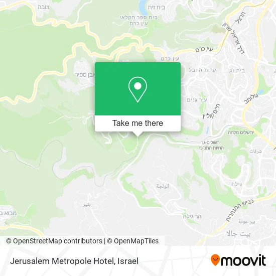 Карта Jerusalem Metropole Hotel