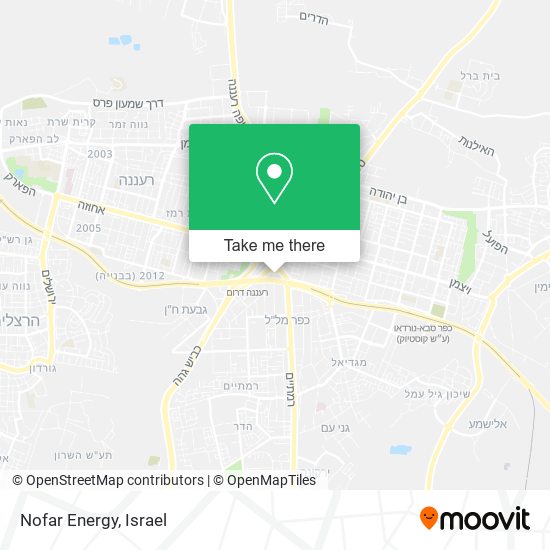 Карта Nofar Energy