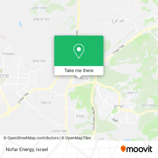 Карта Nofar Energy