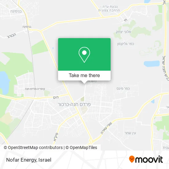 Карта Nofar Energy