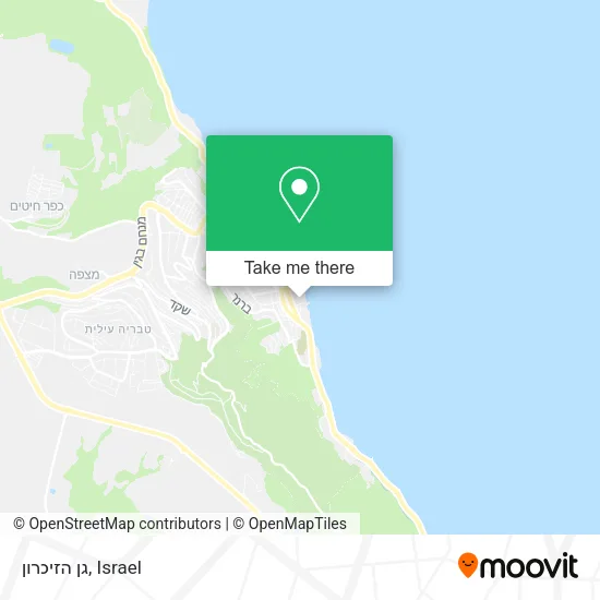 Карта גן הזיכרון