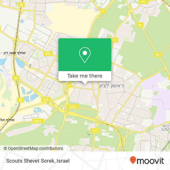 Scouts Shevet Sorek map