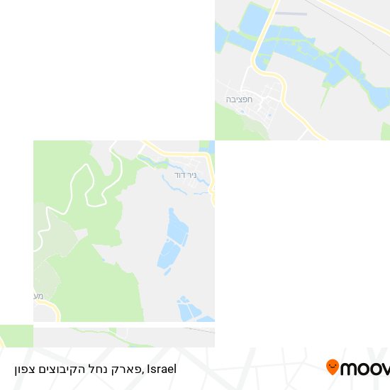 Карта פארק נחל הקיבוצים צפון