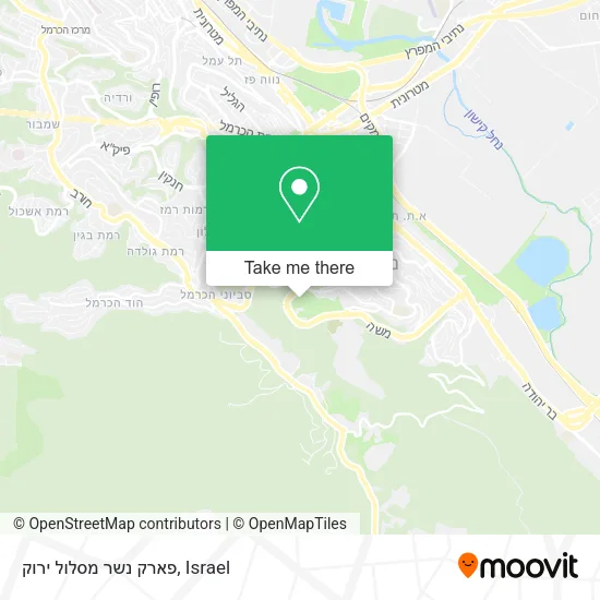 Карта פארק נשר מסלול ירוק