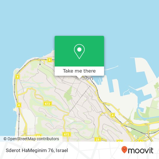 Sderot HaMeginim 76 map