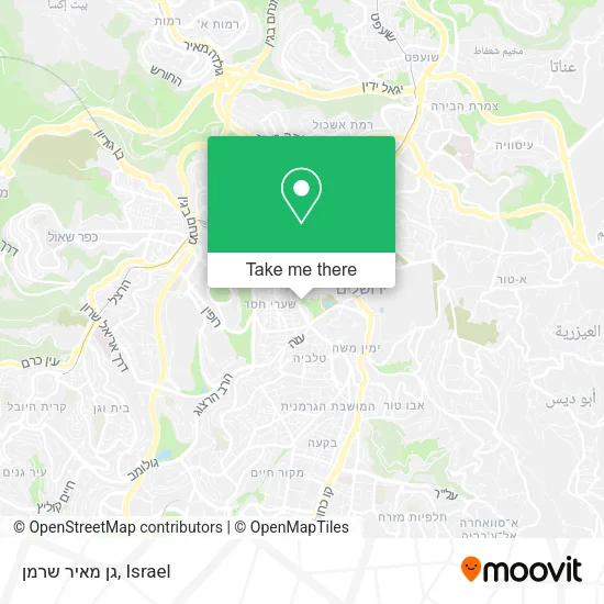 Карта גן מאיר שרמן