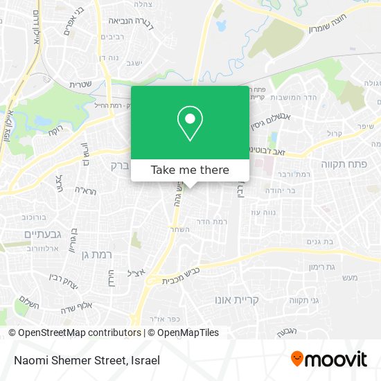 Naomi Shemer Street map