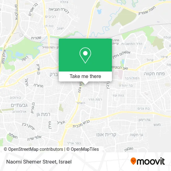 Карта Naomi Shemer Street