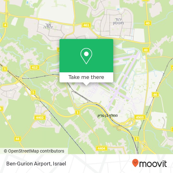 Ben-Gurion Airport map