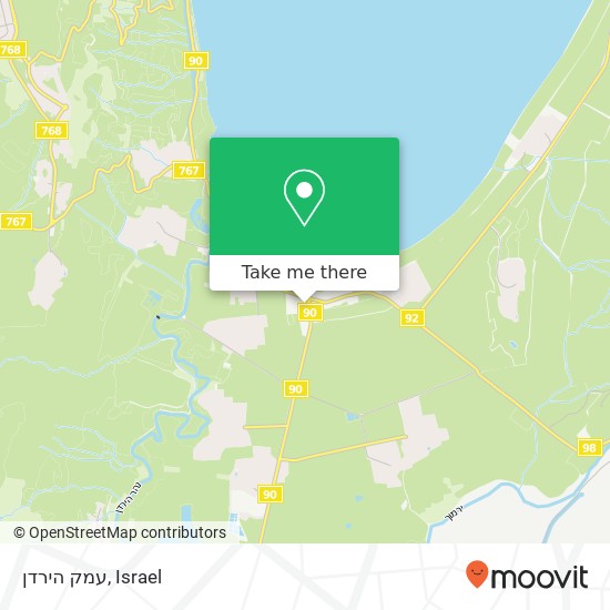 עמק הירדן map