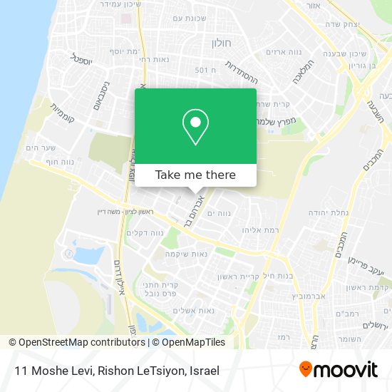 Карта 11 Moshe Levi, Rishon LeTsiyon