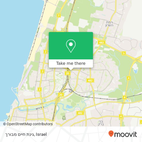 גינת חיים מבורך map