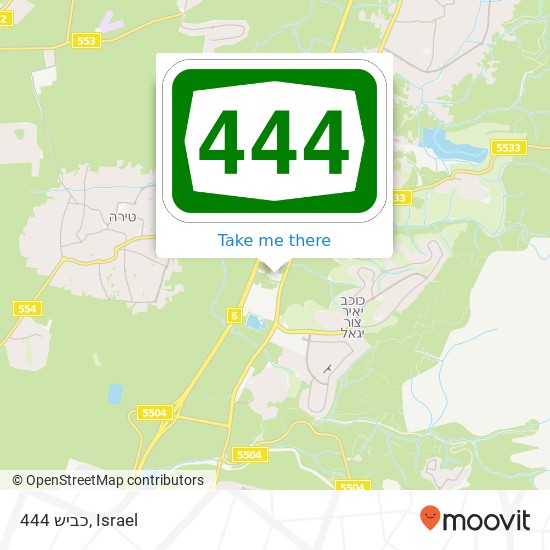 Карта כביש 444