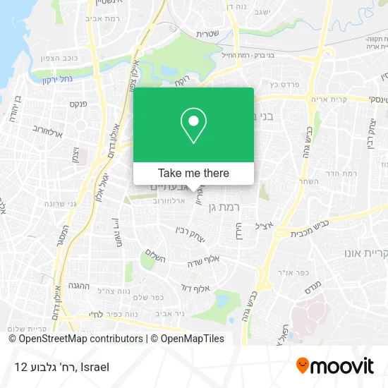 Карта רח' גלבוע 12