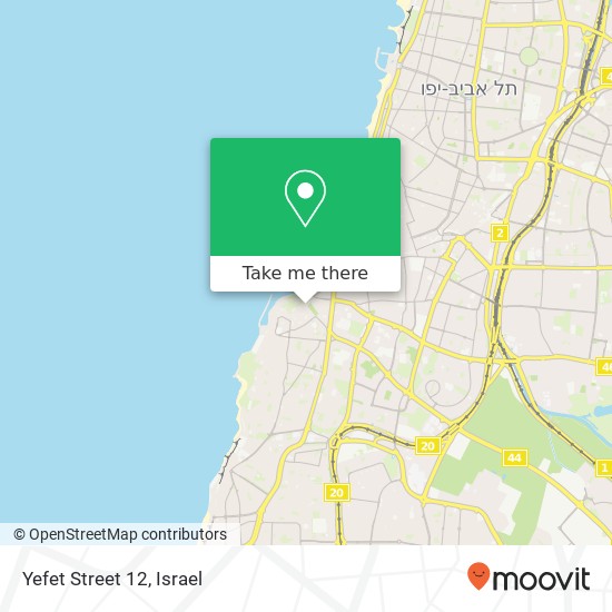 Yefet Street 12 map