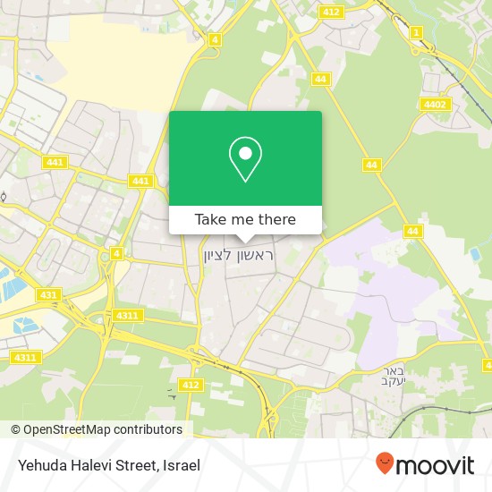 Карта Yehuda Halevi Street