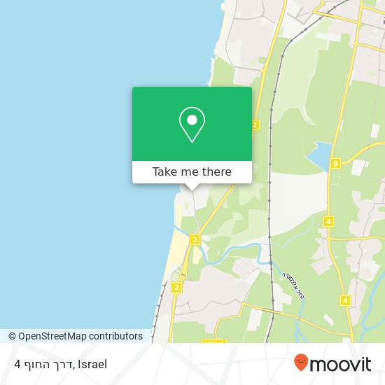 דרך החוף 4 map