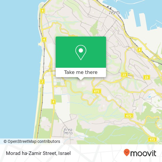 Карта Morad ha-Zamir Street