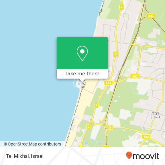 Tel Mikhal map