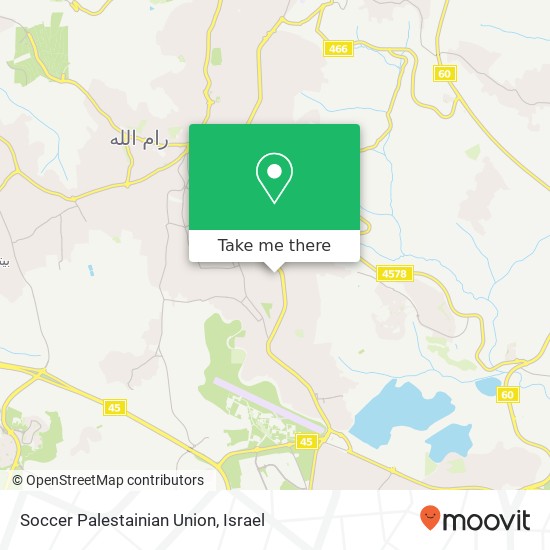 Карта Soccer Palestainian Union