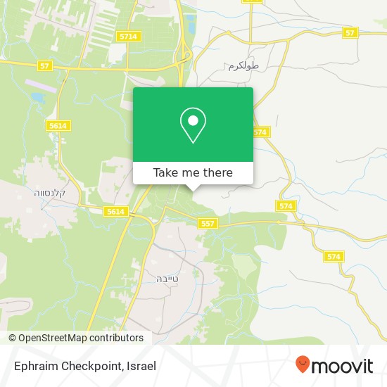 Ephraim Checkpoint map
