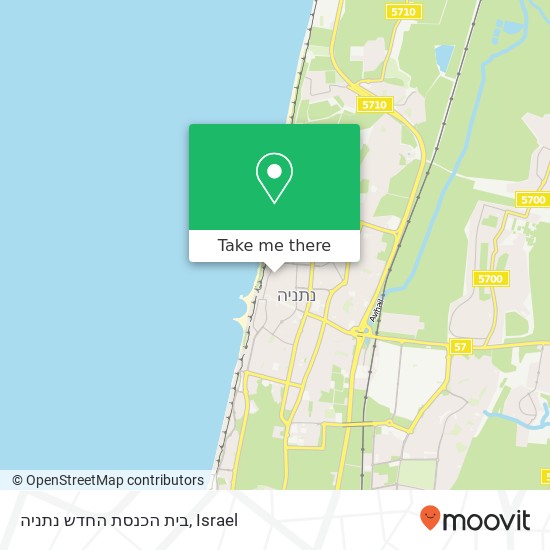 בית הכנסת החדש נתניה map