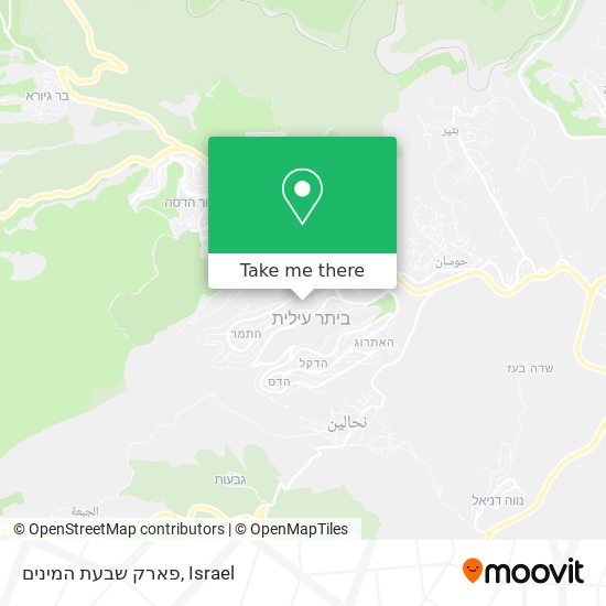 פארק שבעת המינים map