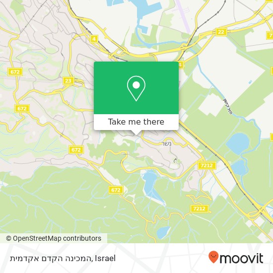 המכינה הקדם אקדמית map