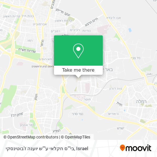 בי""ס חקלאי ע""ש יוענה ז'בוטינסקי map