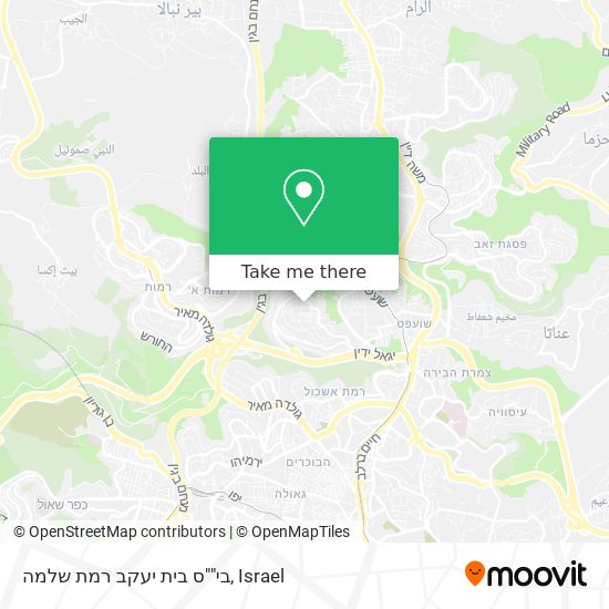 Карта בי""ס בית יעקב רמת שלמה
