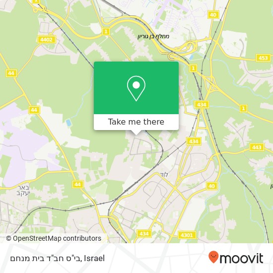 Карта בי"ס חב"ד בית מנחם