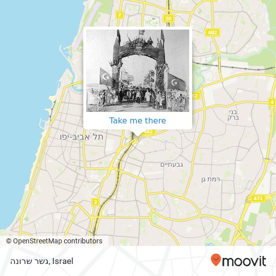 גשר שרונה map