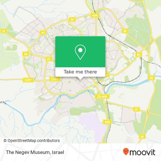 The Negev Museum map