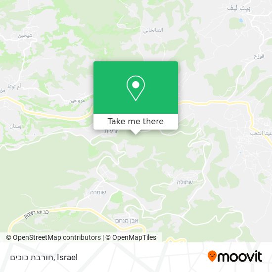 חורבת כוכים map