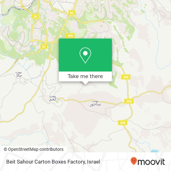 Beit Sahour Carton Boxes Factory map