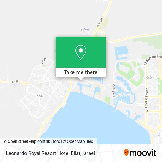 Leonardo Royal Resort Hotel Eilat map