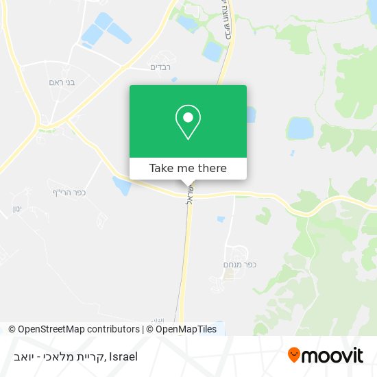 קריית מלאכי - יואב map