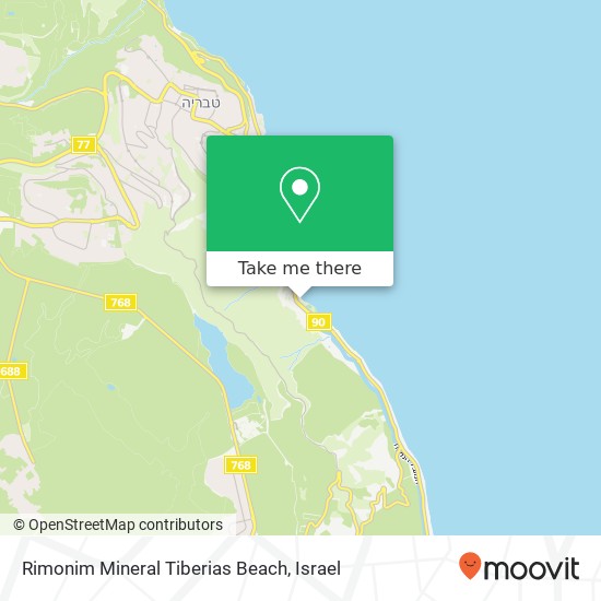 Rimonim Mineral Tiberias Beach map