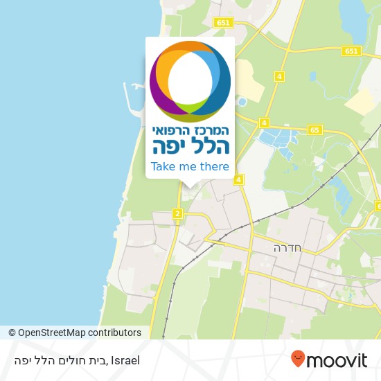 בית חולים הלל יפה map