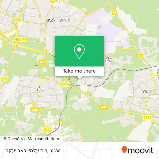Карта בית עלמין באר יעקב