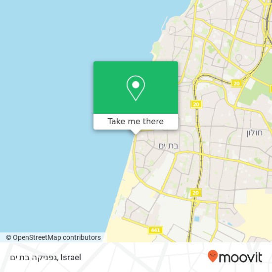 גפניקה בת ים map