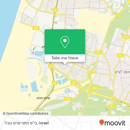 בי"ס חתני פרס נובל map