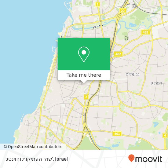 שוק העתיקות והוינטג' map