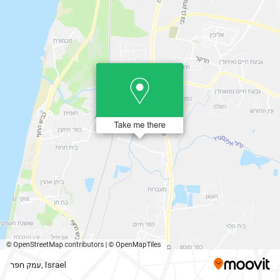 Карта עמק חפר