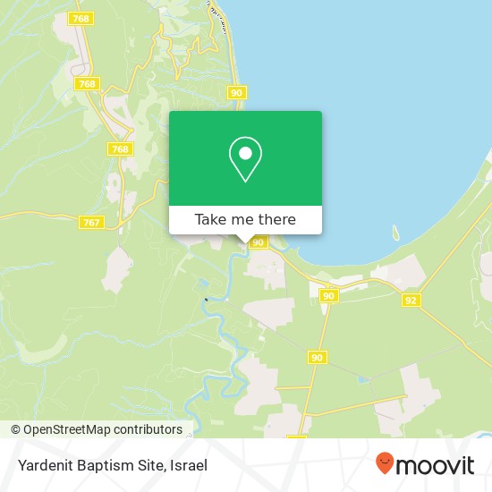 Yardenit Baptism Site map