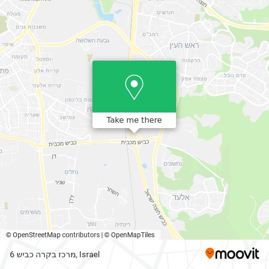 מרכז בקרה כביש 6 map