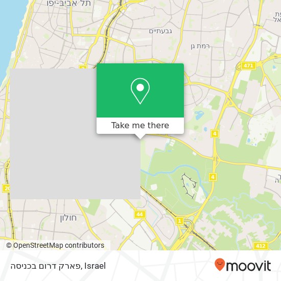 פארק דרום בכניסה map