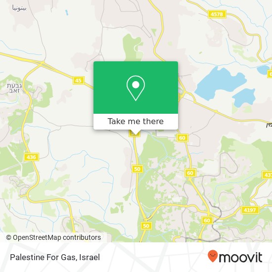 Карта Palestine For Gas