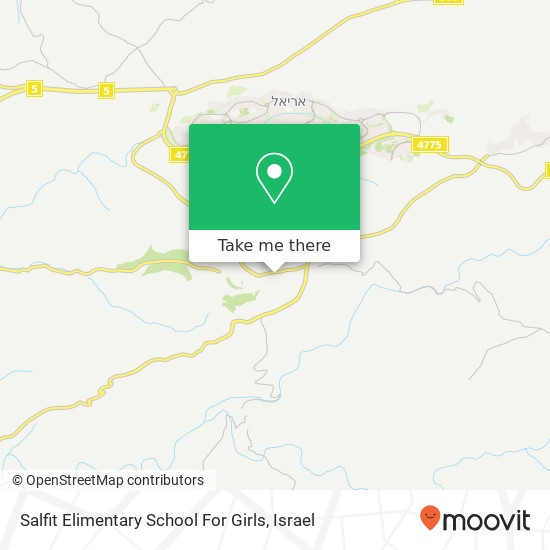 Salfit Elimentary School For Girls map
