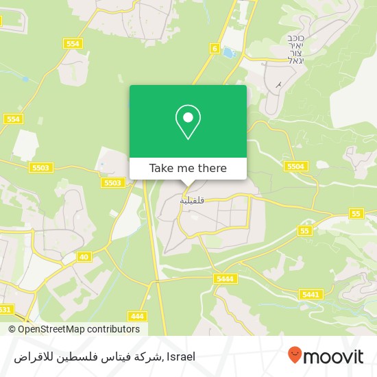 شركة فيتاس فلسطين للاقراض map